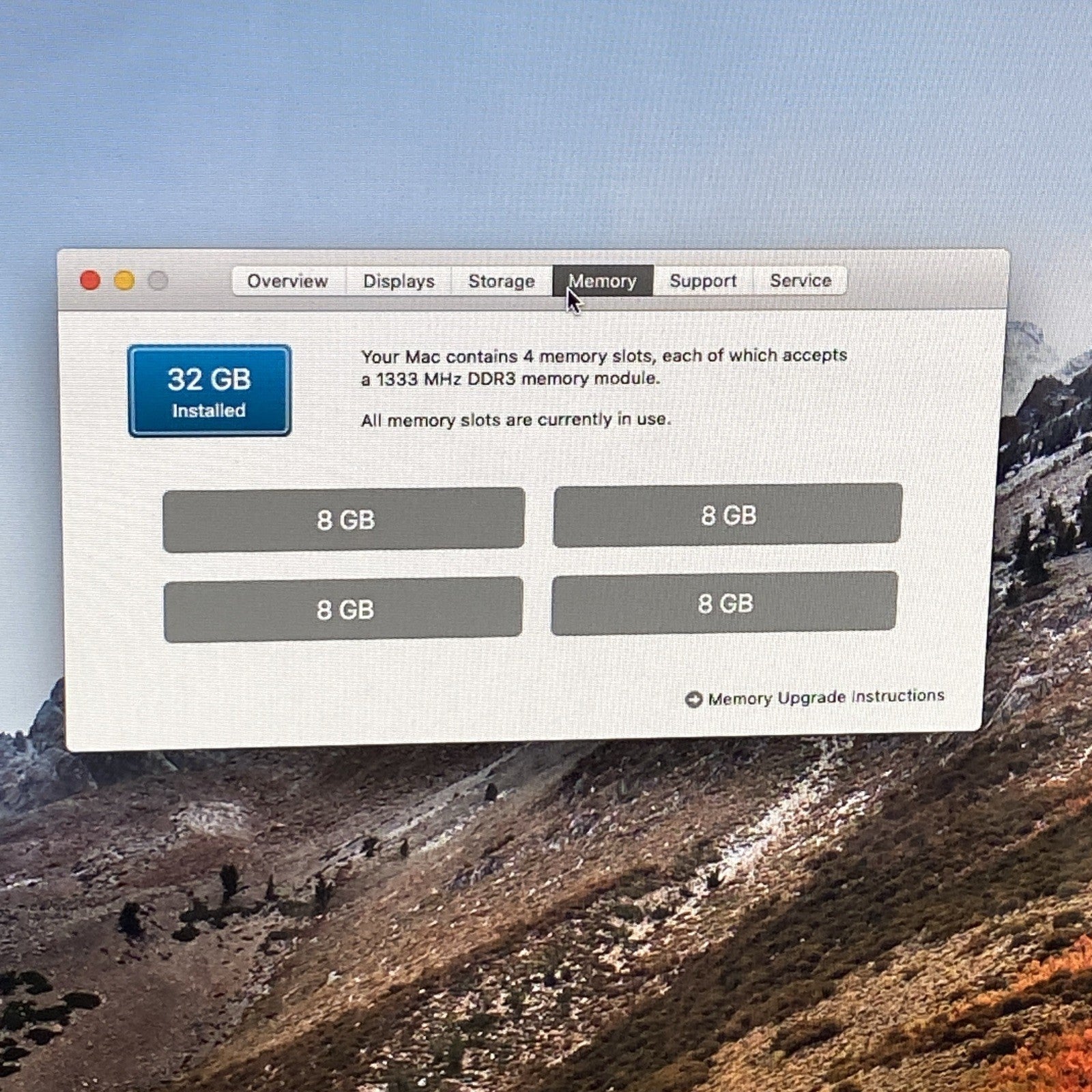 Apple A1312 iMac 27" 2011 3.4GHz Core i7 32GB RAM 480GB SSD macOS 10.13.6