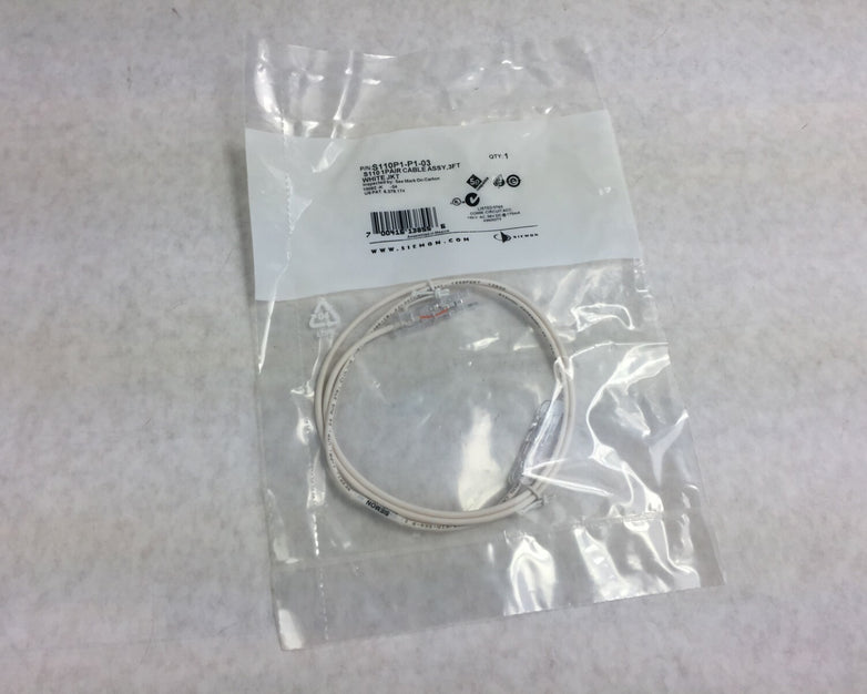 Seimens S110 Cable Assy  3 ft  S110P1-P1-03  White