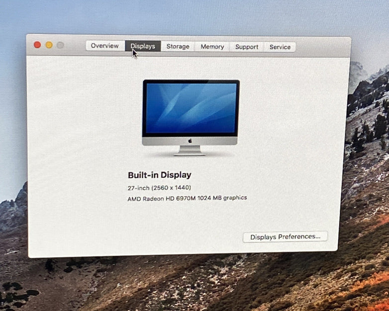 Apple A1312 iMac 27" 2011 3.4GHz Core i7 32GB RAM 480GB SSD macOS 10.13.6