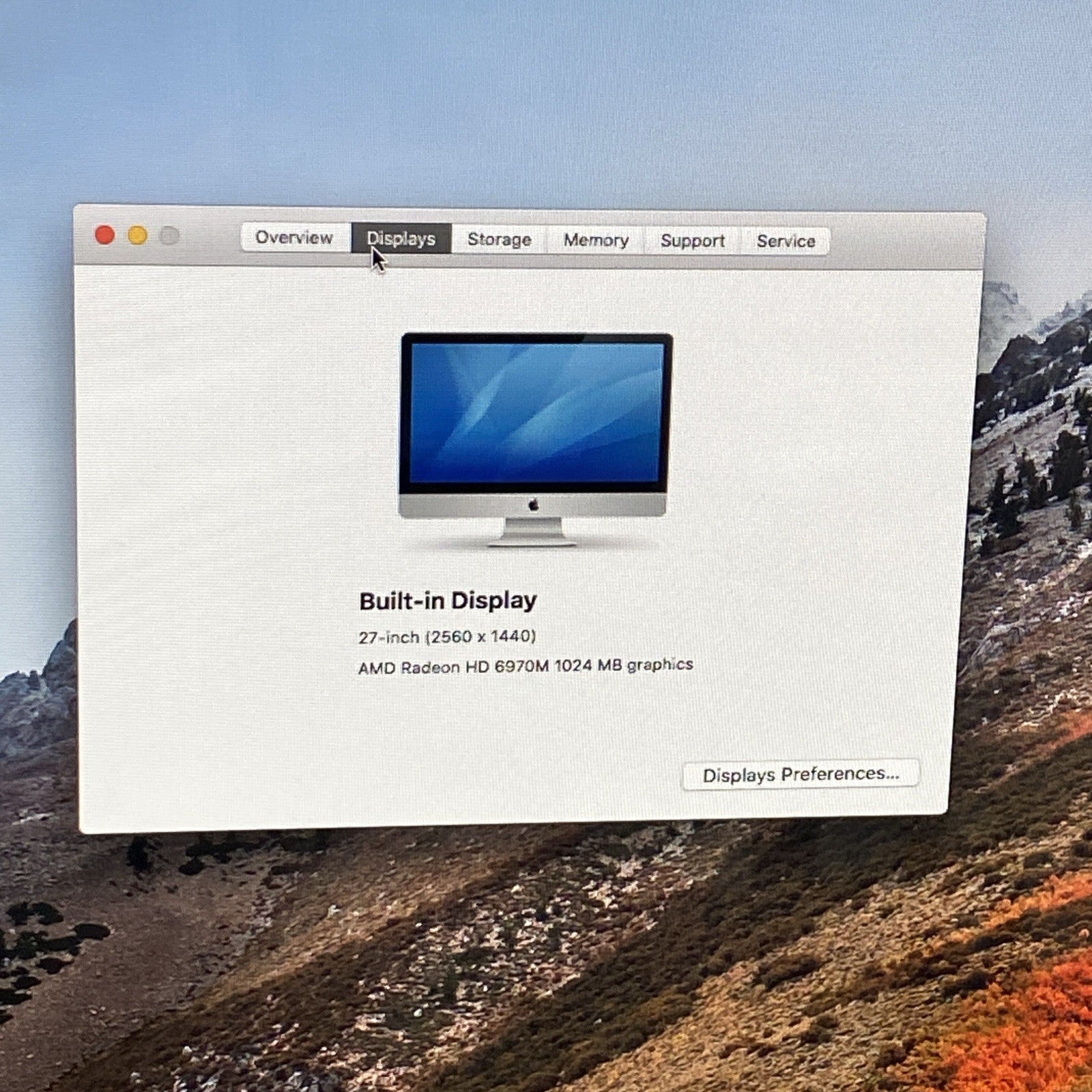 Apple A1312 iMac 27" 2011 3.4GHz Core i7 32GB RAM 480GB SSD macOS 10.13.6