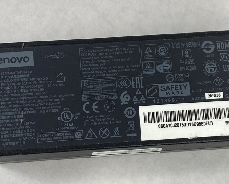 Lenovo ADP-90XD B 90W 20V 4.5A Slim Square Tip Charger AC Adapter (Lot of 8)