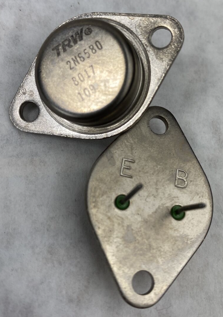 Lot of ( 2 ) TWR 2N6580 Bipolar Transistor 8017 109