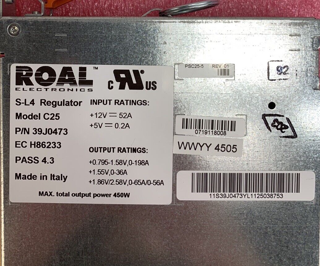 IBM Roal Electronics C25 S-L4 Regulator