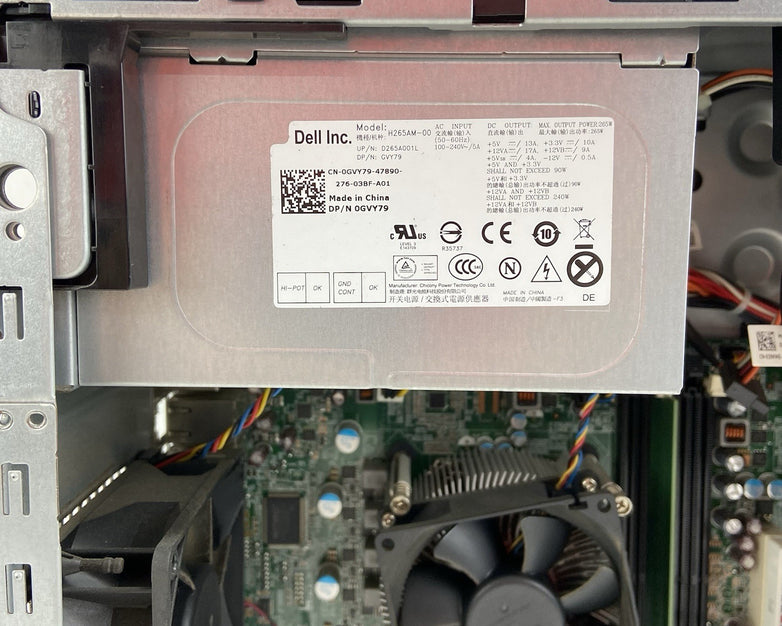 Dell Optiplex 790 MT Intel Core i5-2400 3.1GHz 4GB RAM No HDD No OS