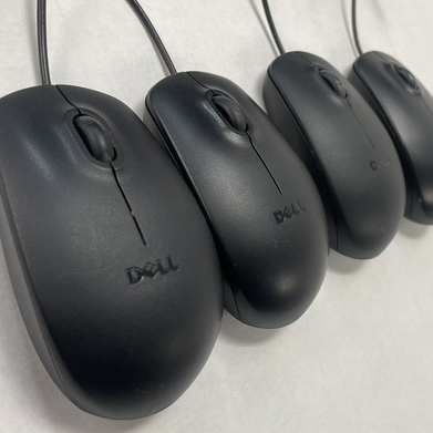 Dell MS111-T USB Optical Wheel Mice Lot of 4