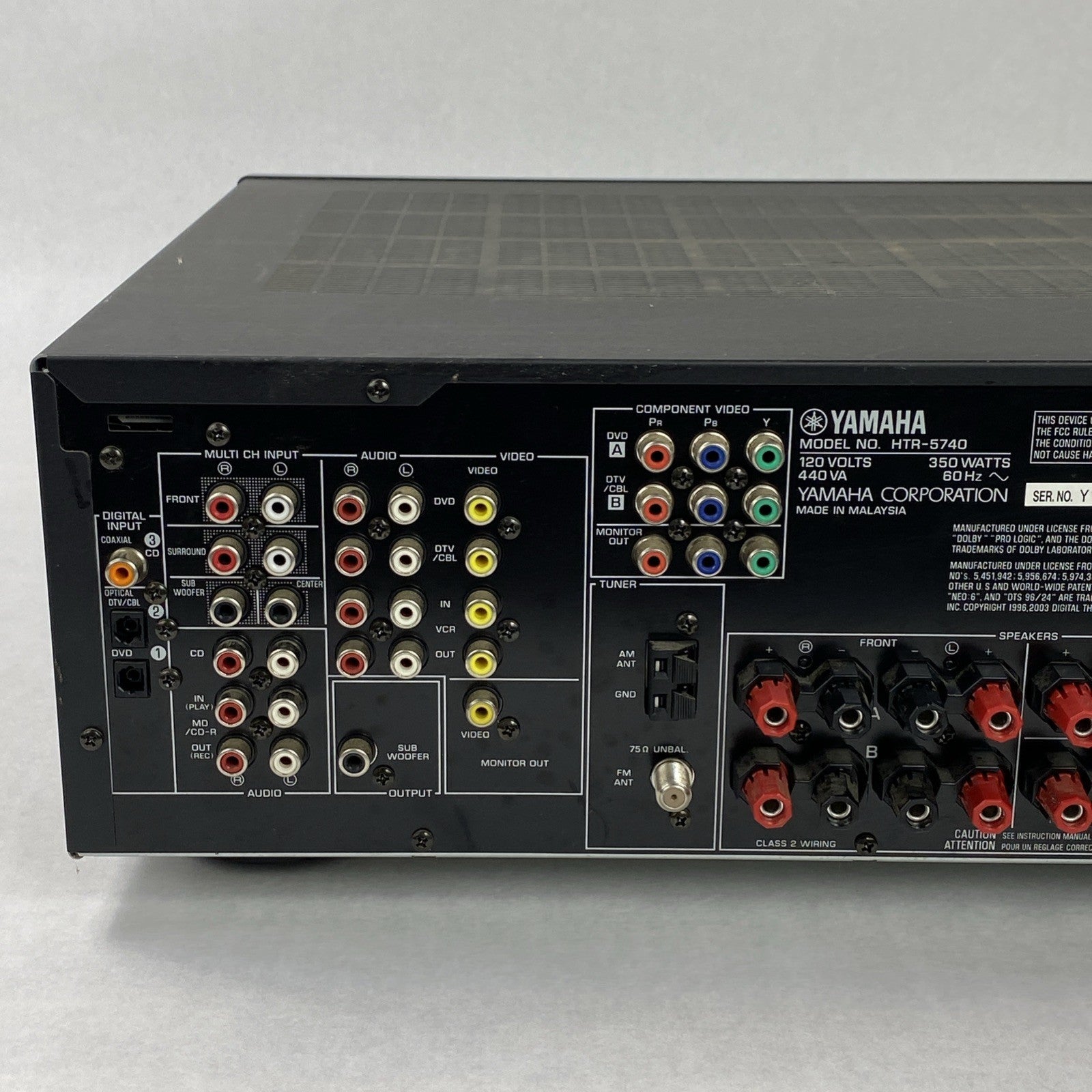Yamaha HTR-5740 Natural Sound AV Receiver No Remote