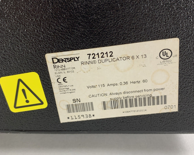 Dentsply 72-1212 RNN X-RAY Film Duplicator Powers On