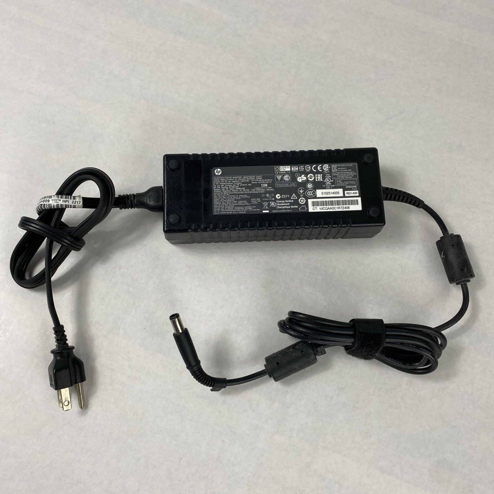 HP HSTNN-LA01-E 135W 19.5V 6.9A 7.4mm Barrel AC Power Adapter (Lot of 10)