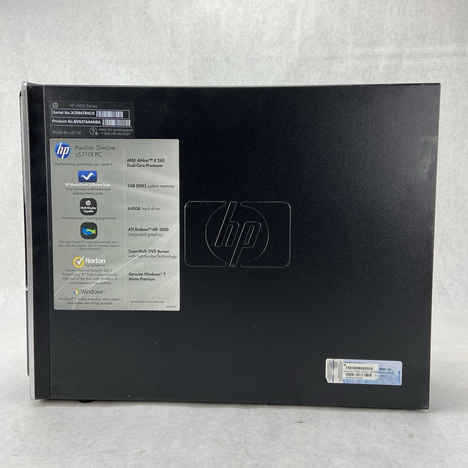 HP Pavilion Slimline S57010f SFF AMD Athlon 2 x2 260 3.2GHz 3GB RAM No HDD No OS3