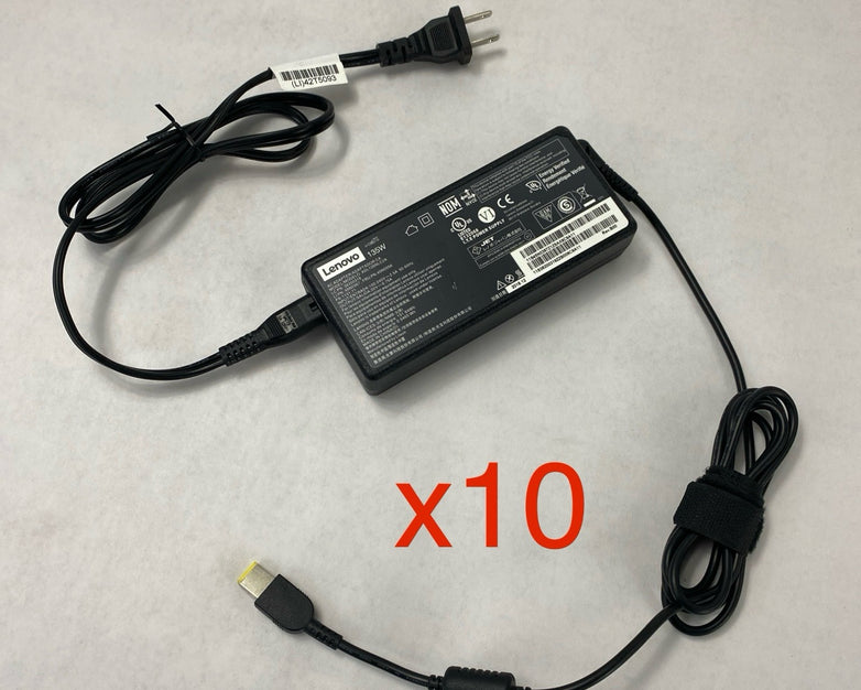 Lenovo ADL135NLC2A 135W 20V 6.75A Yellow Square Tip AC Adapter (Lot of 10)