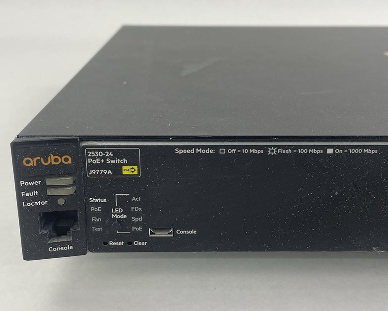 HP J9779-60101 Aruba 2530 24 PoE+ Network Switch Tested & Reset