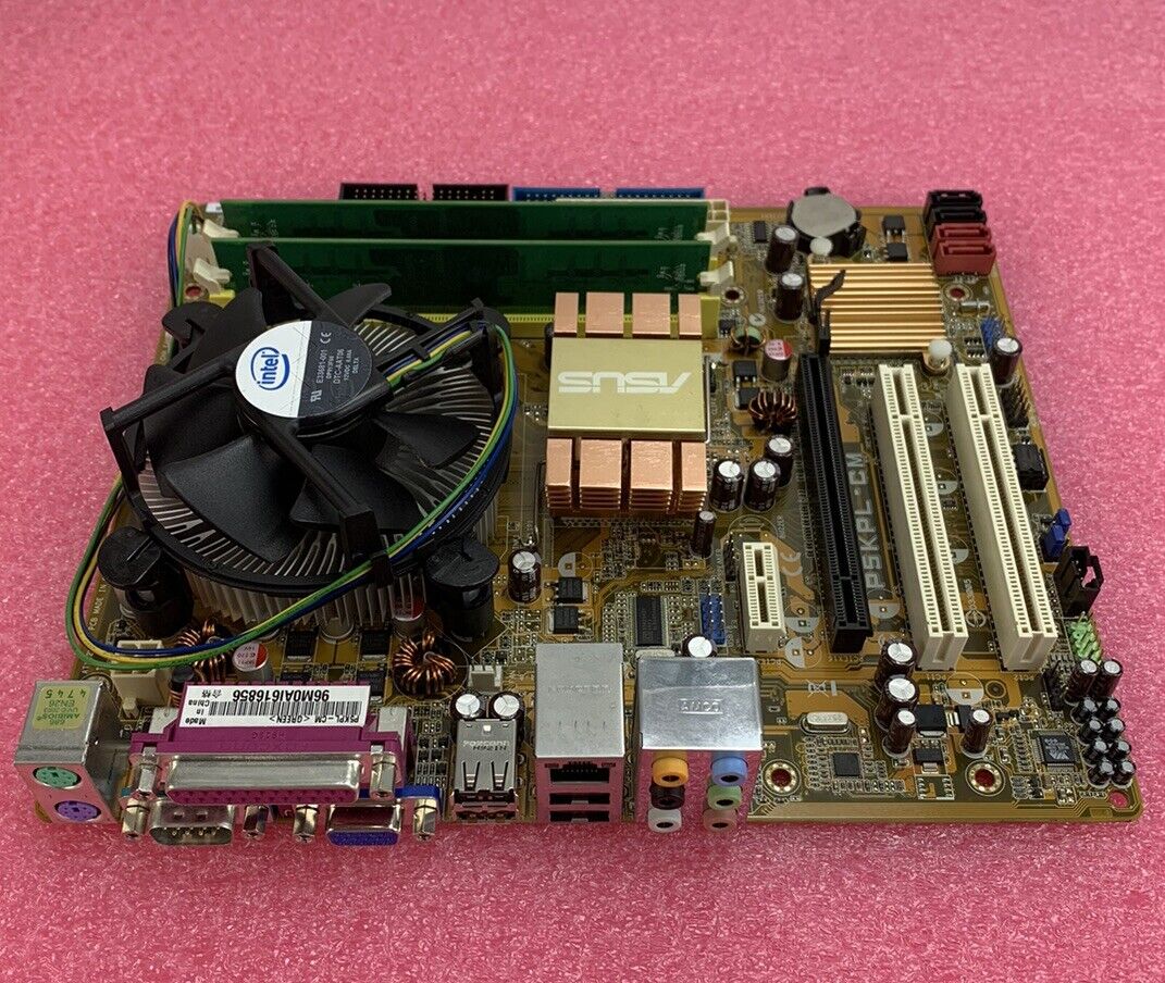 ASUS PSKPL-CM Motherboard Intel Pentium Dual-Core E5300 2.6GHz 2GB RAM w/Shield