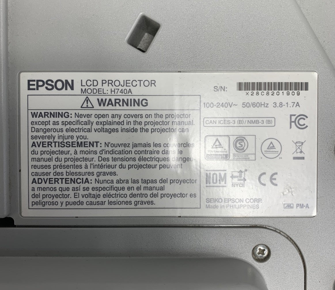 Epson PowerLite 695Wi H740A LCD Lamp Projector 6228 Lamp Hours - No Remote7