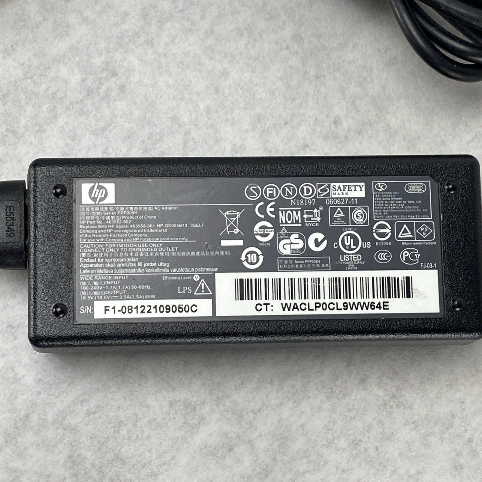 HP PPP009H 65W 18.5V 3.5A 7.4mm Barrel Laptop Charger AC Adapter (Lot of 10)