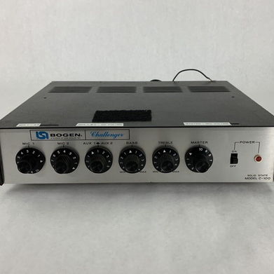 Bogen Model C100 Power Amplifier For Parts and Repair Powers on