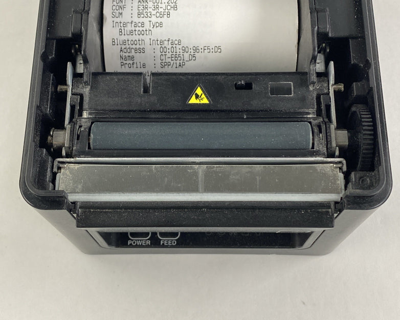 Citizen CT-E651 Printer w/ Bluetooth Tested No Cords 1953424 Page Count