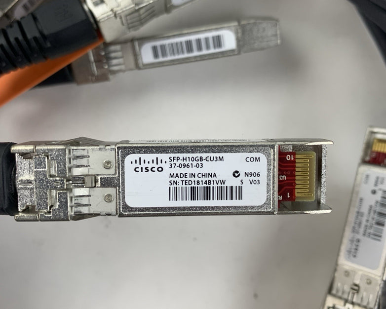 Cisco SFP-H10GB-CU3M 10GBASE-CU Passive Cable 3M - Lot of 8 - Untested