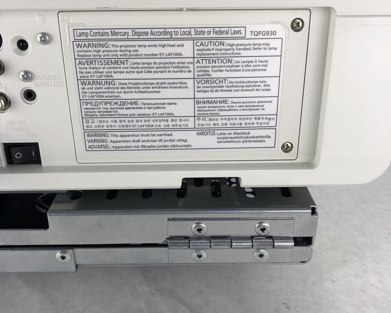 Panasonic PT-FW430U WXGA LCD Projector 2279 Lamp Hours & Peerless Mount Bundle