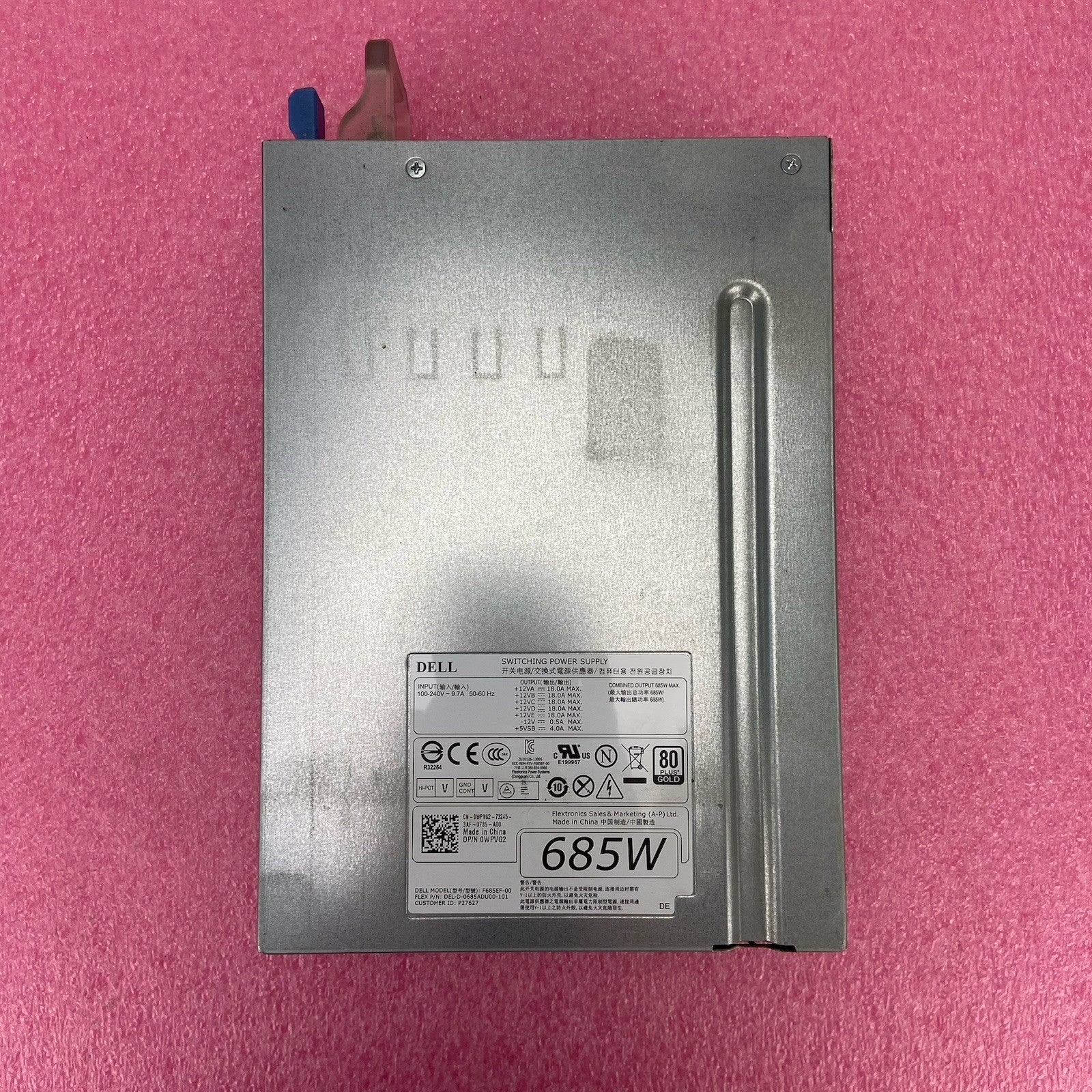 Dell 0WPVG2 685W Switching Power Supply 80 Plus Gold6