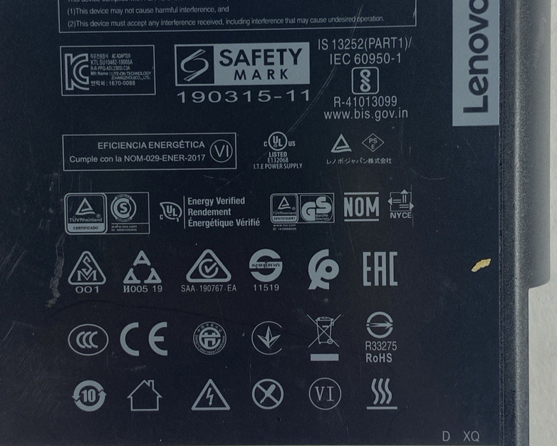 Lenovo ADL230SLC3A  230W AC Adapter 11.5A 20.0V Square Tip