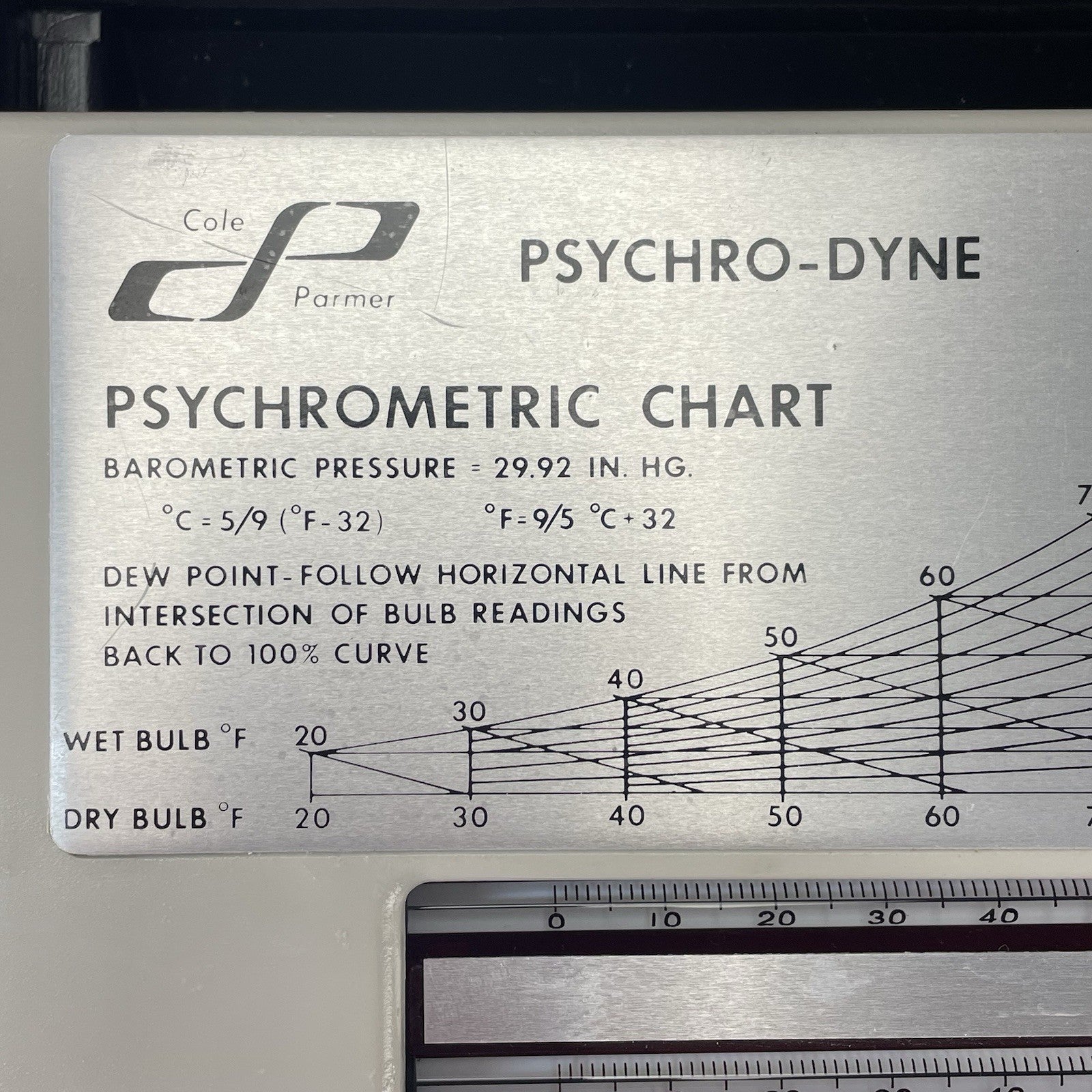 Cole Parmer Psychro-Dyne Untested Uncalibrated3