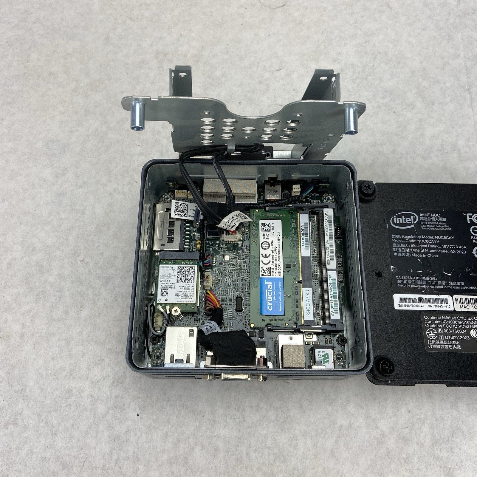 Intel NUC6CAY NUC Intel Celeron J3455 1.5GHz 4GB RAM No HDD\OS\AC7