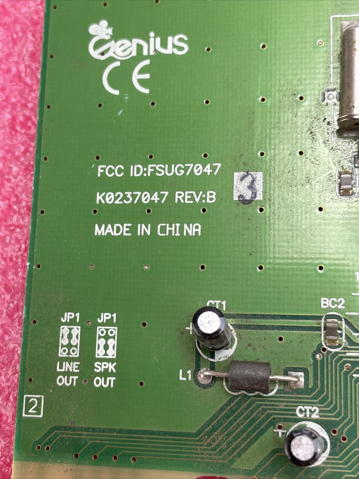 GENIUS ISA SOUND CARD K0237047 REV.B