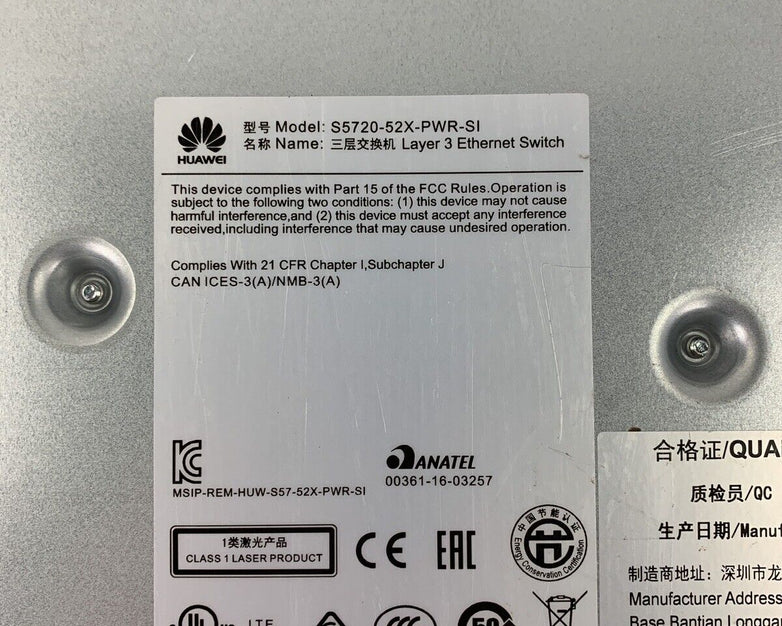 Huawei S5720-52X-PWR-SI Layer 3 Ethernet Network Managed Switch