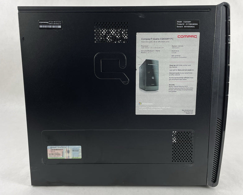 Compaq Presario CQ5320Y MT AMD Athlon 2 x2 240 2.80 GHz 3 GB RAM No HDD/OS