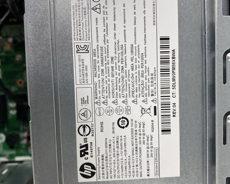 HP Pro 3500 MT Intel Core i3-3240 3.4GHz 2GB RAM No HDD No OS