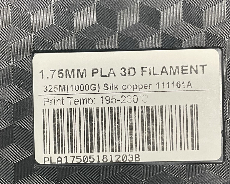 Silk Copper PLA 1.75mm Filament