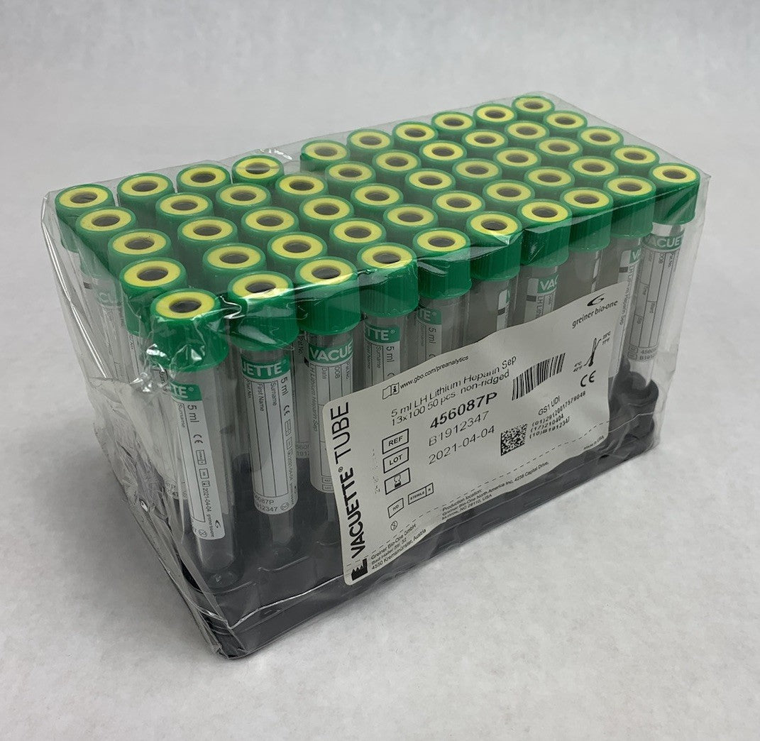 Vacuette 456087P 5ml LH Sep 13x100 50pcs Non-Ridged Tubes