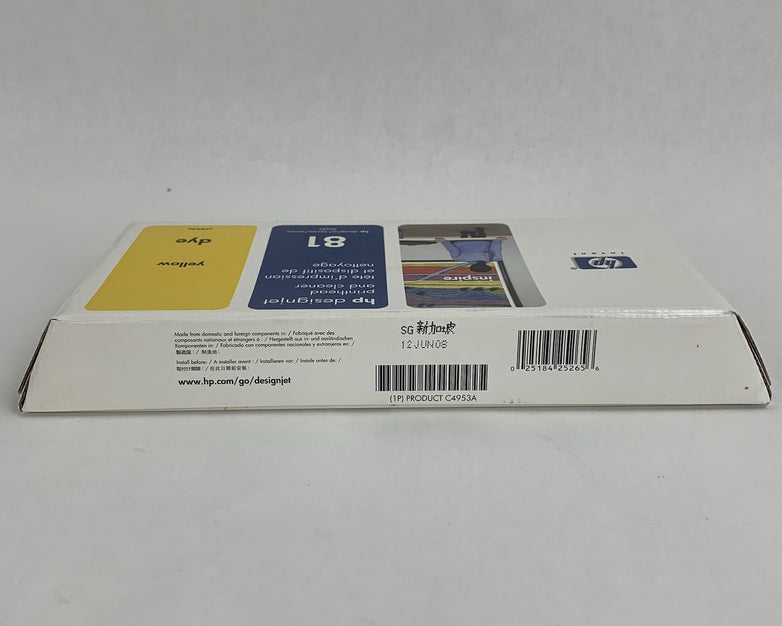 HP C4953A 81 DesignJet Printhead & Cleaner Yellow New OEM Sealed 2008