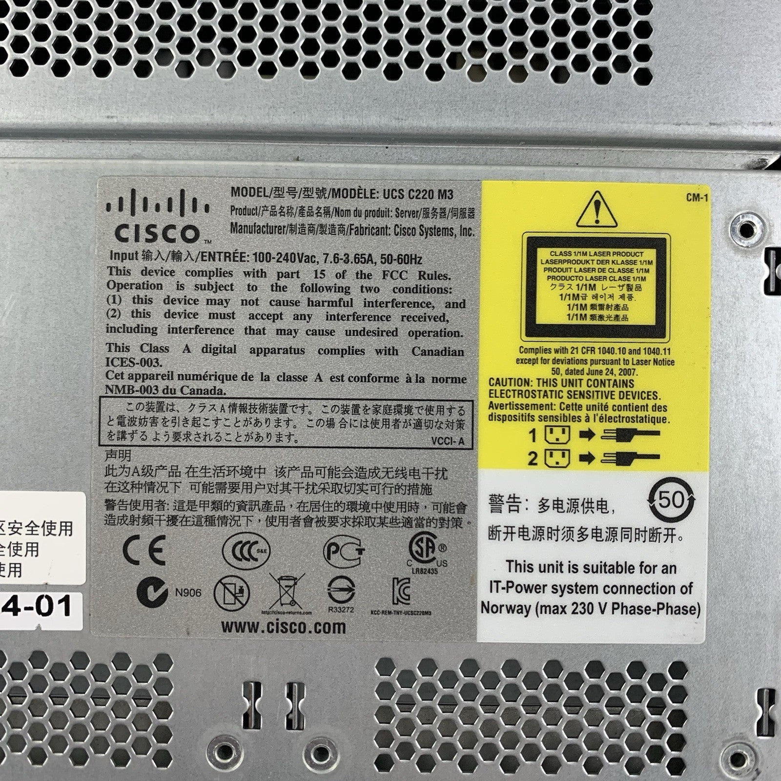 Cisco UCS C220 M3 1U Server 2x E5-2670 2.5 GHz 128 GB Ram No OS No HDD4