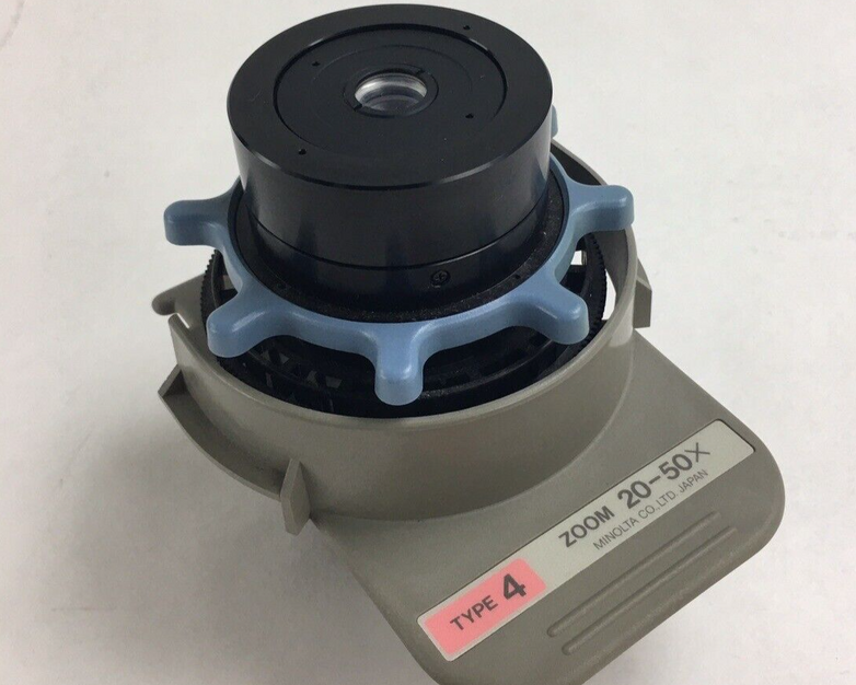 Minolta MS7000 MKII TYPE 4 20x - 50x Zoom Lens For Microfilm Reader