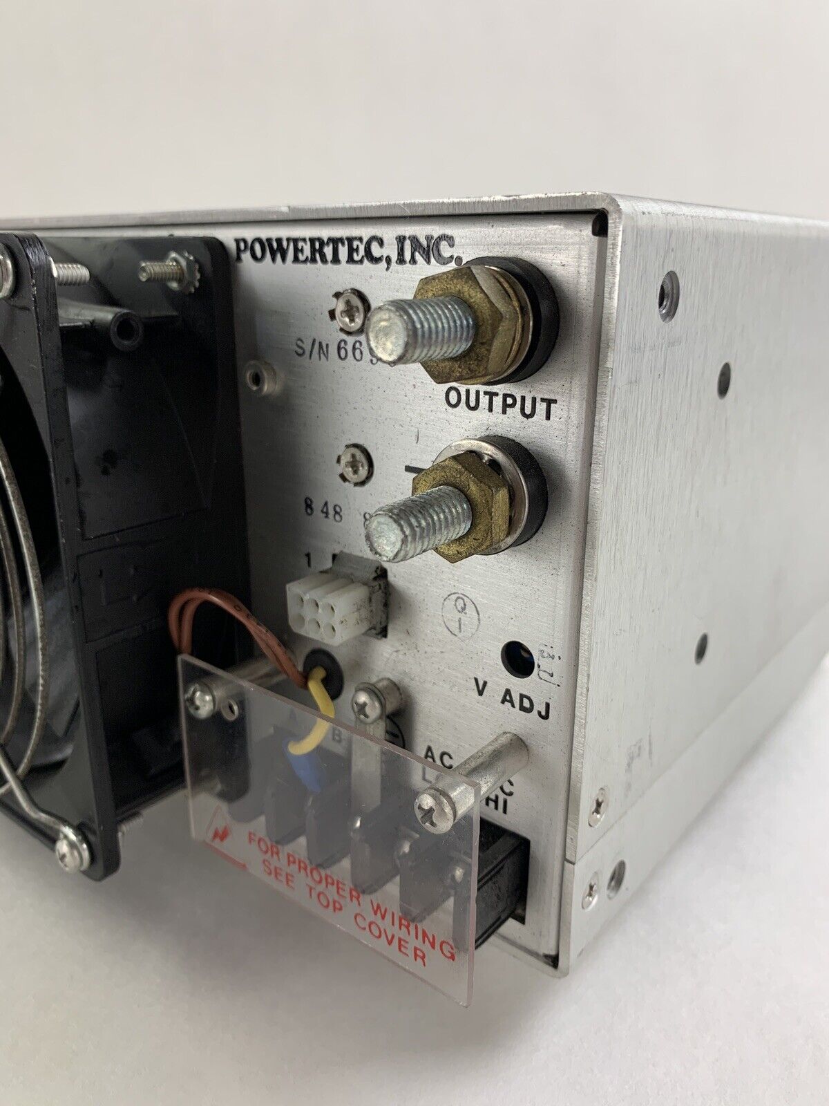 PowerTec DC Power Supply 115-230V 50-60 Hz 1500 VDC 9N5-120-17D Untested