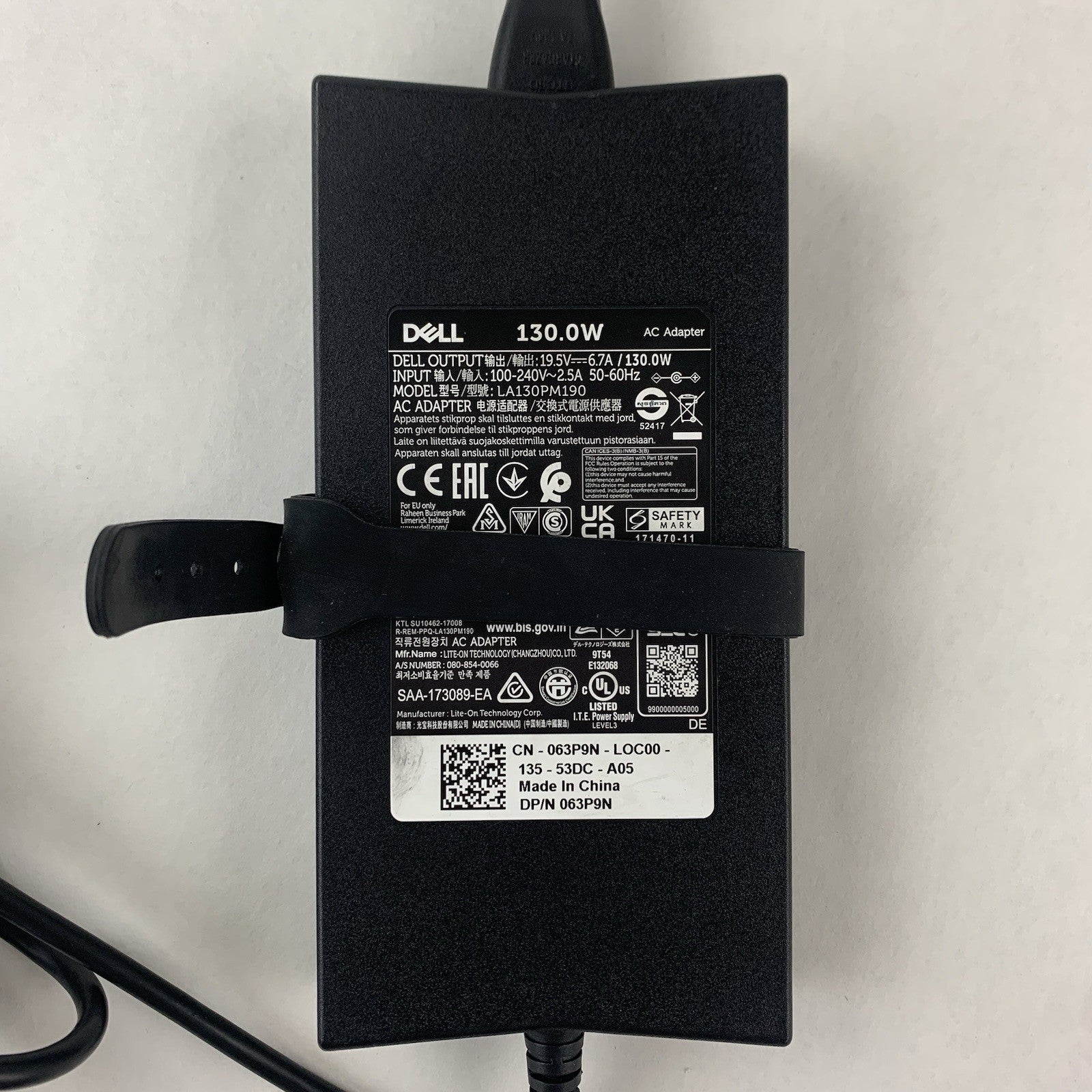 Dell 130W LA130PM190 19.5V 6.7A 130W AC Adapter Charger Large Barrel Lot of 5x1