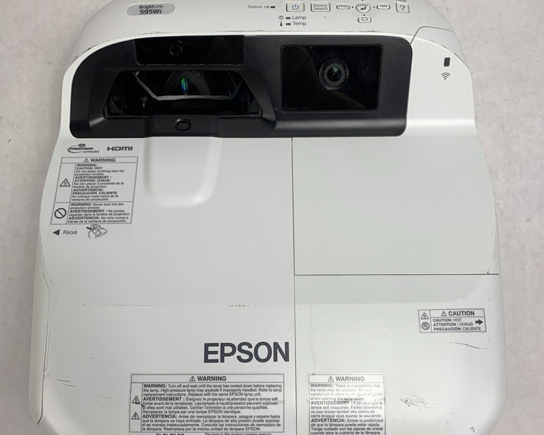 Epson H599A BrightLink 595Wi LCD Lamp Projector 565 Lamp Hours No Remote