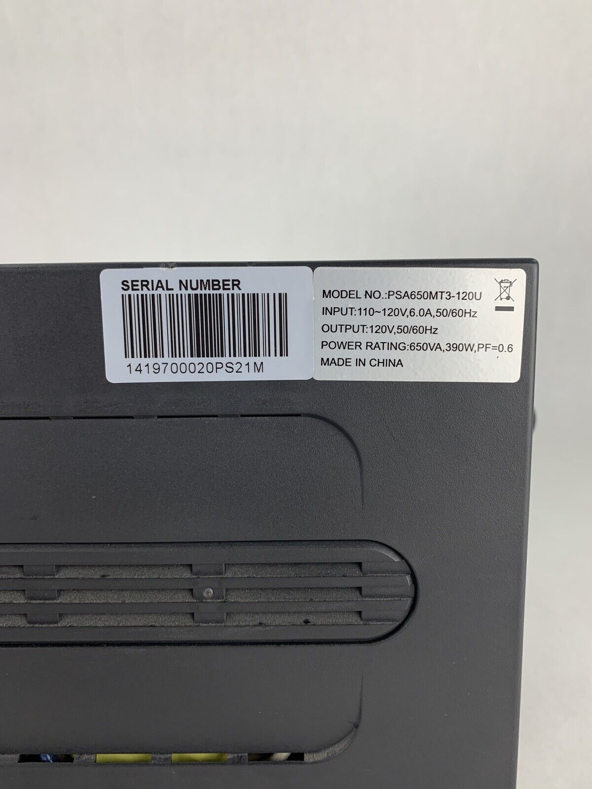 Emerson Network Power Liebert PSA PSA650MT3-120U Battery Backup Tested No Batt