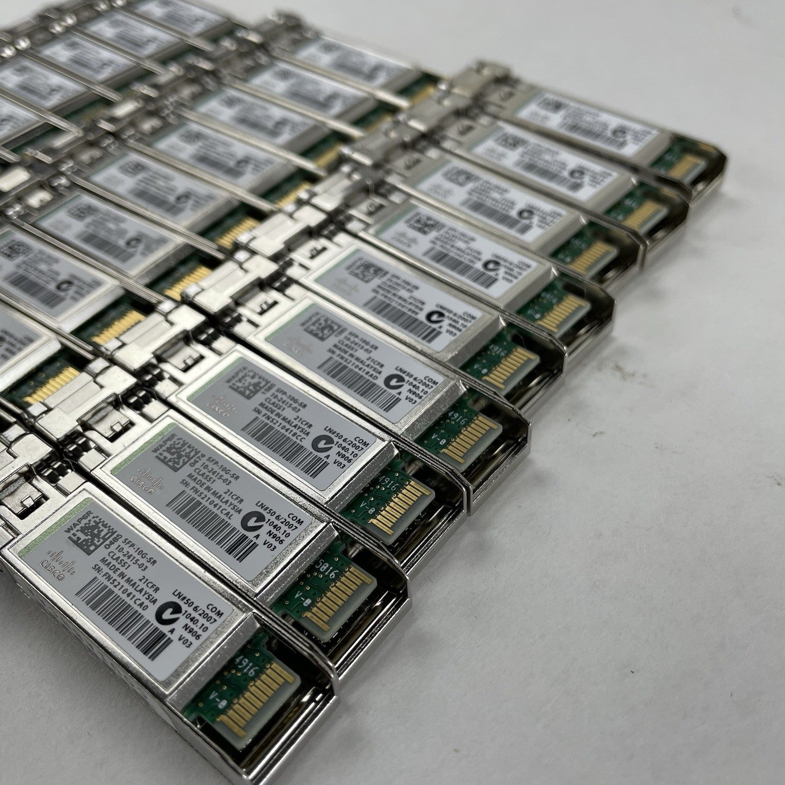 Cisco SFP-10G-SR OEM CISCO 10-2415-03 850nm 10GBASE-SR SFP+ Lot of 27 Untested