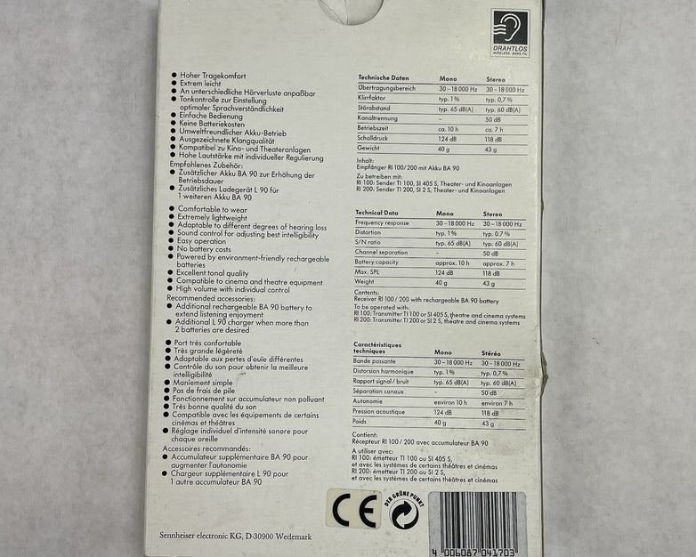 Sennheiser Infraport Cordless Hearing Amplifier