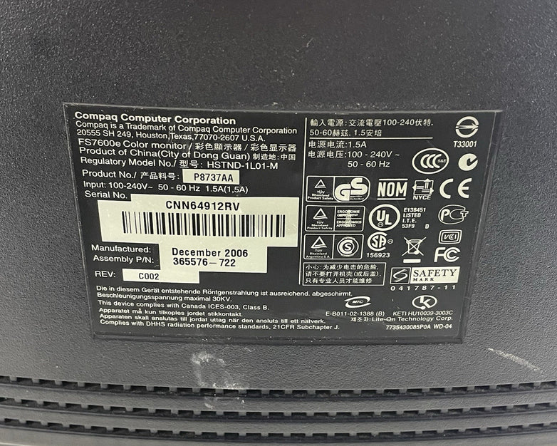 Compaq FS7600 CRT Monitor Tested