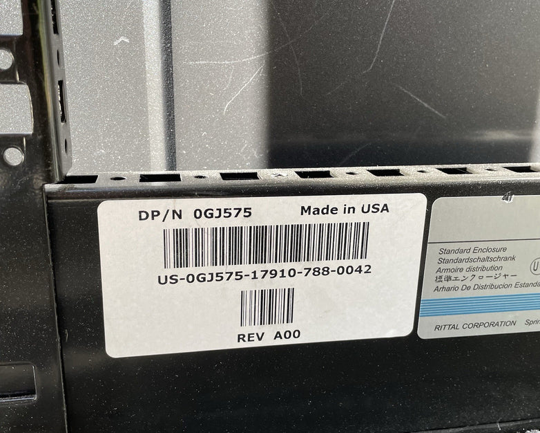 Dell PowerEdge 4210 42U Server Rack Cabinet 0GJ575 w/Sides & PDUs- No Back Panel