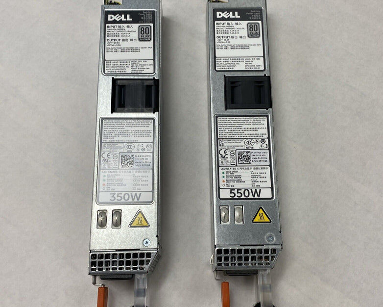 Lot of 2 Dell Y8Y65 350W 80 Plus Platinum D35OE-S1 Server Power Supply
