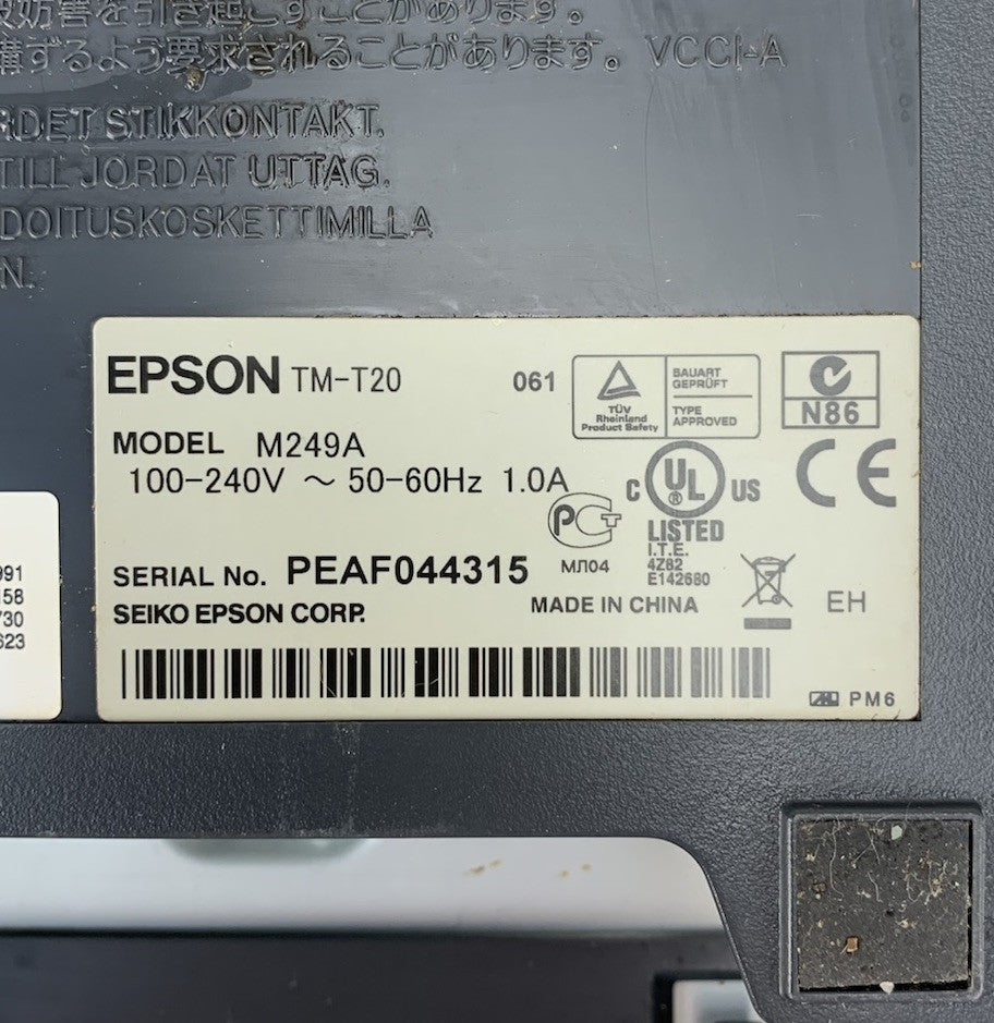 Epson TM-T20 M249A Thermal Receipt Printer - Parts or Repair8