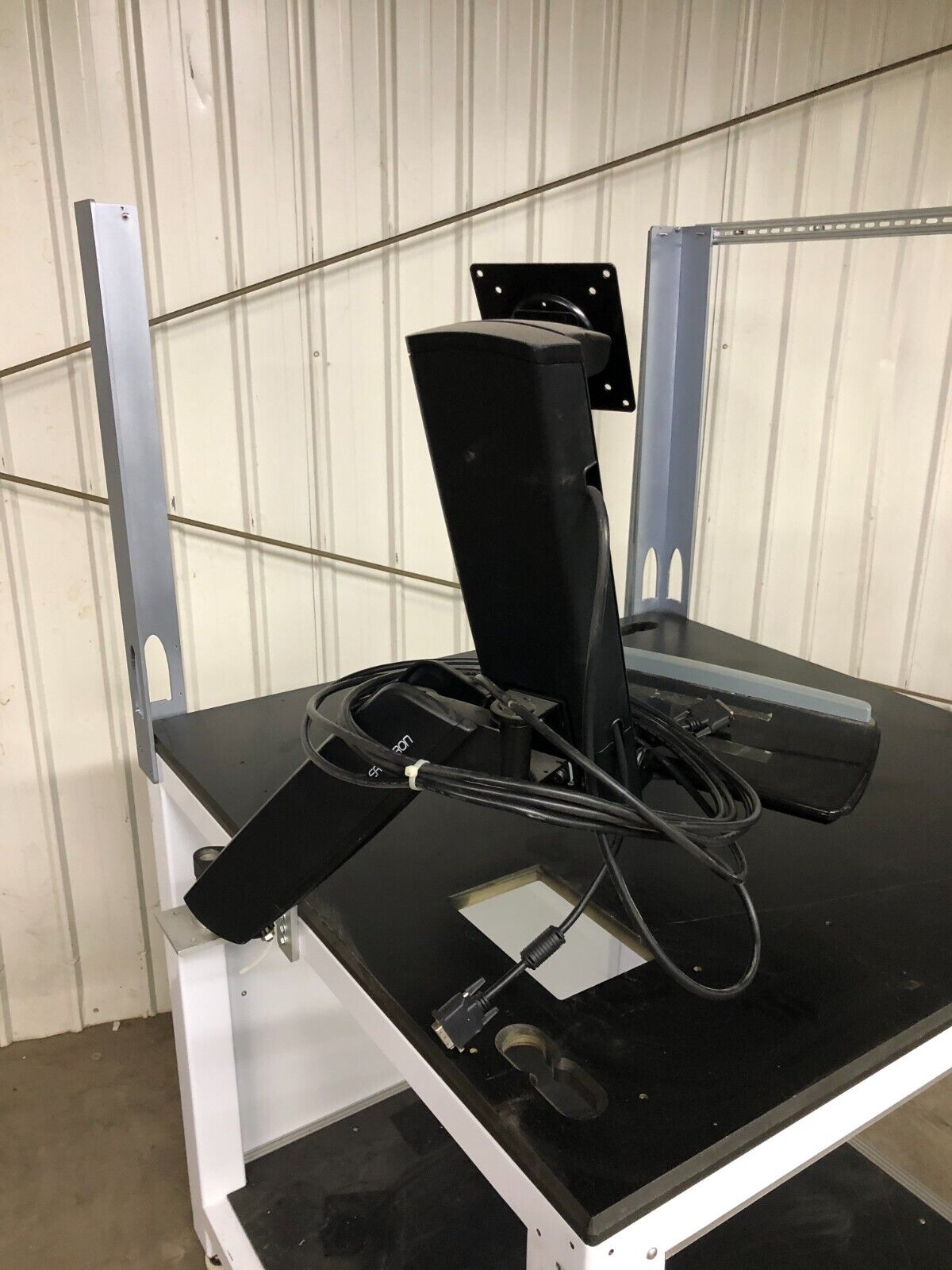Unbranded Balance Medical Lab Rolling Work Table w/ Ergotron Mount 40"x40"x40"
