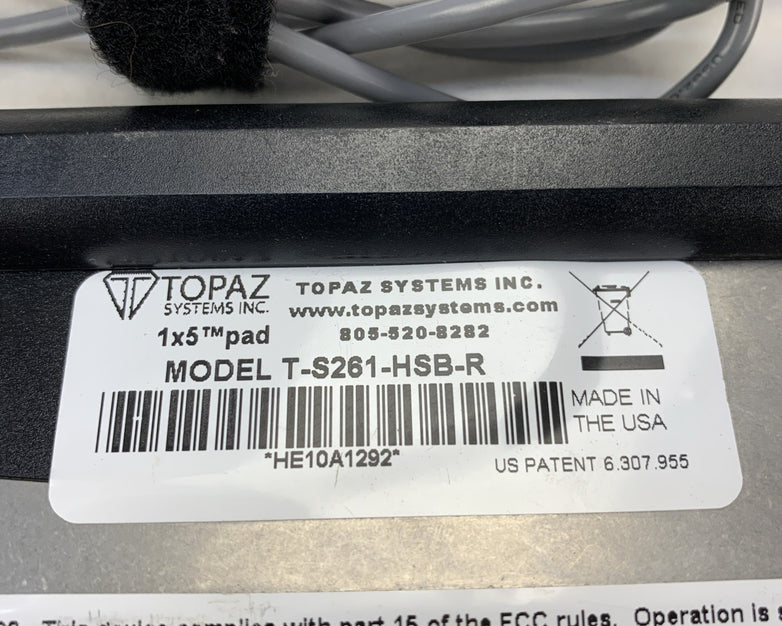Topaz SignatureGem 1x5 T-S261-HSB-R HID USB Electronic Signature Capture Pad