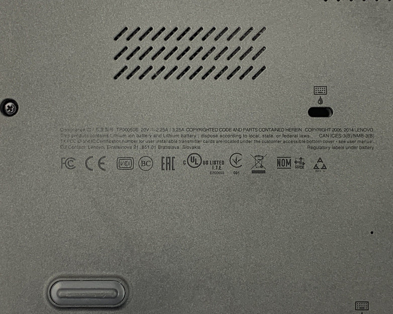 Lenovo ThinkPad T450 14" Intel i5-5300U 2.3 GHz 8 GB Ram No OS No HDD NO AC