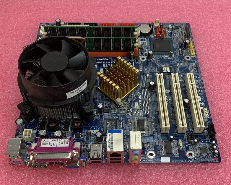 Gigabyte 81865GVMK-775 Motherboard Intel Pentium 4 3GHz 1GB RAM w/Shield