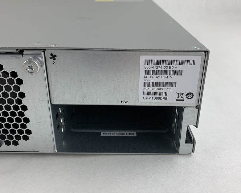 Cisco N9K-C9336PQ 36-Port Nexus 9300 Switch Tested Reset w/ 1 PSU and 2 fans